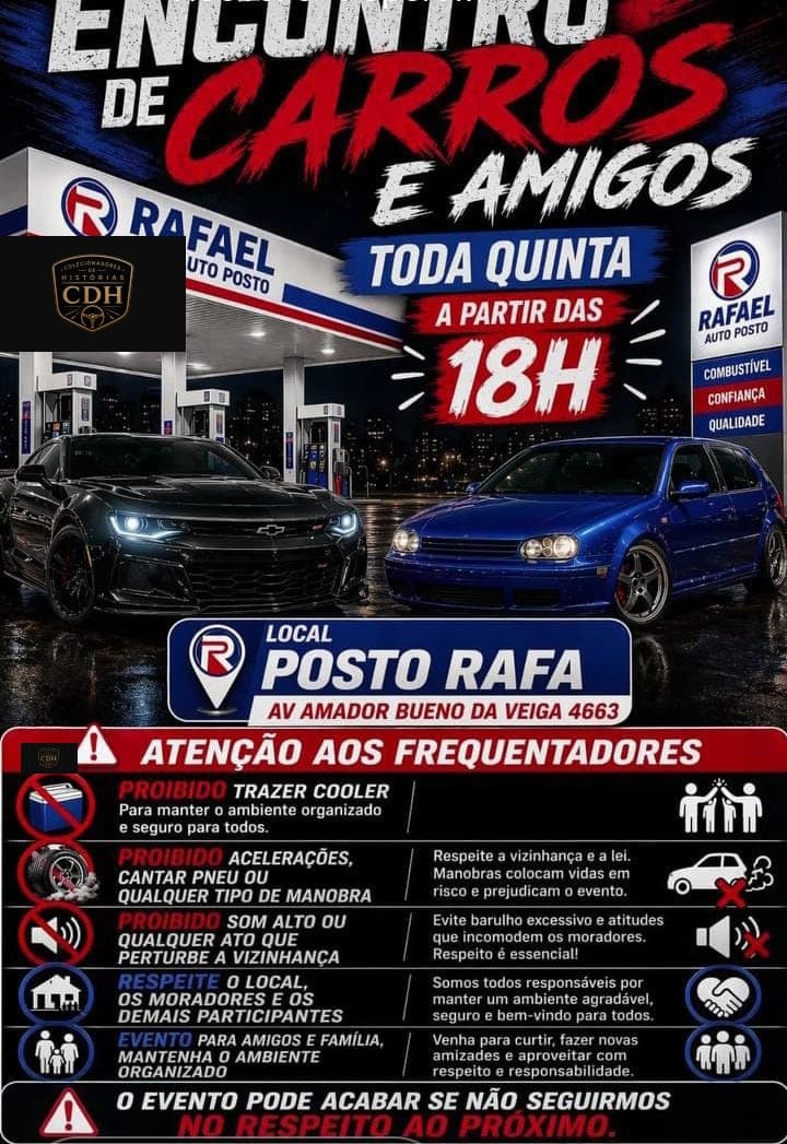 Encontro de carros e amigos no Posto Rafaela - São Paulo, SP